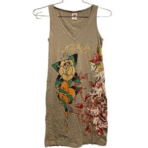 Beige Ed Hardy Tank Dress
